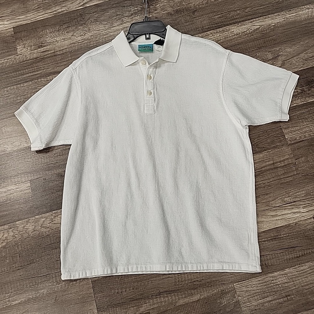 Vintage Patagonia 100% Cotton Men's Polo Shirt, White, Size Small